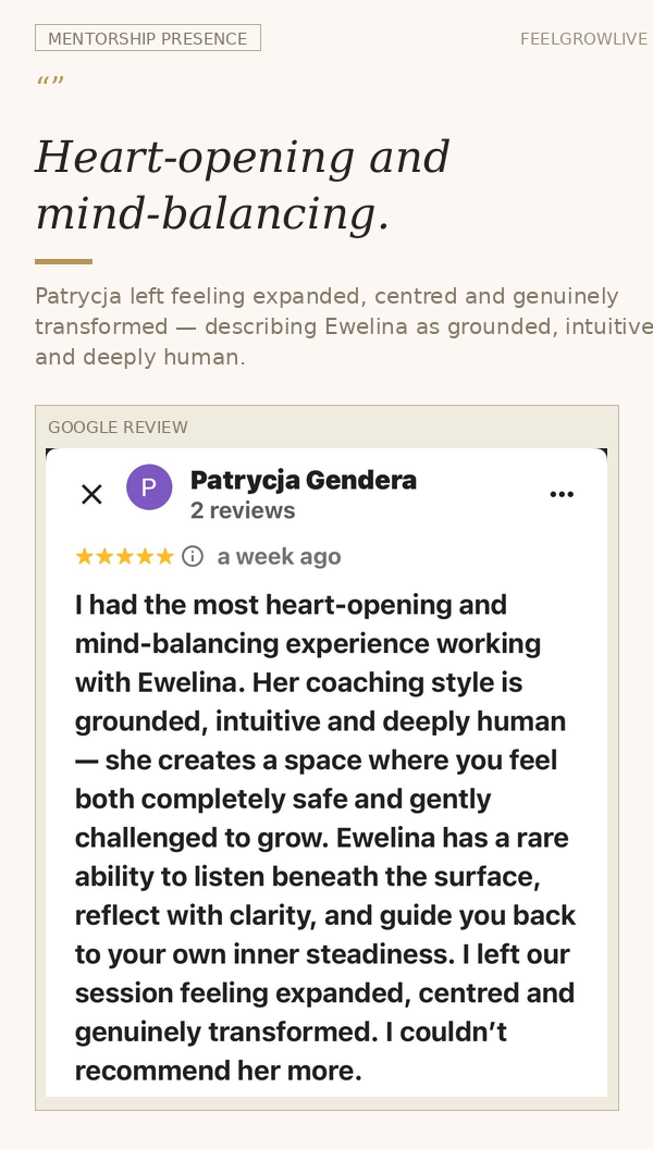 Patrycja testimonial