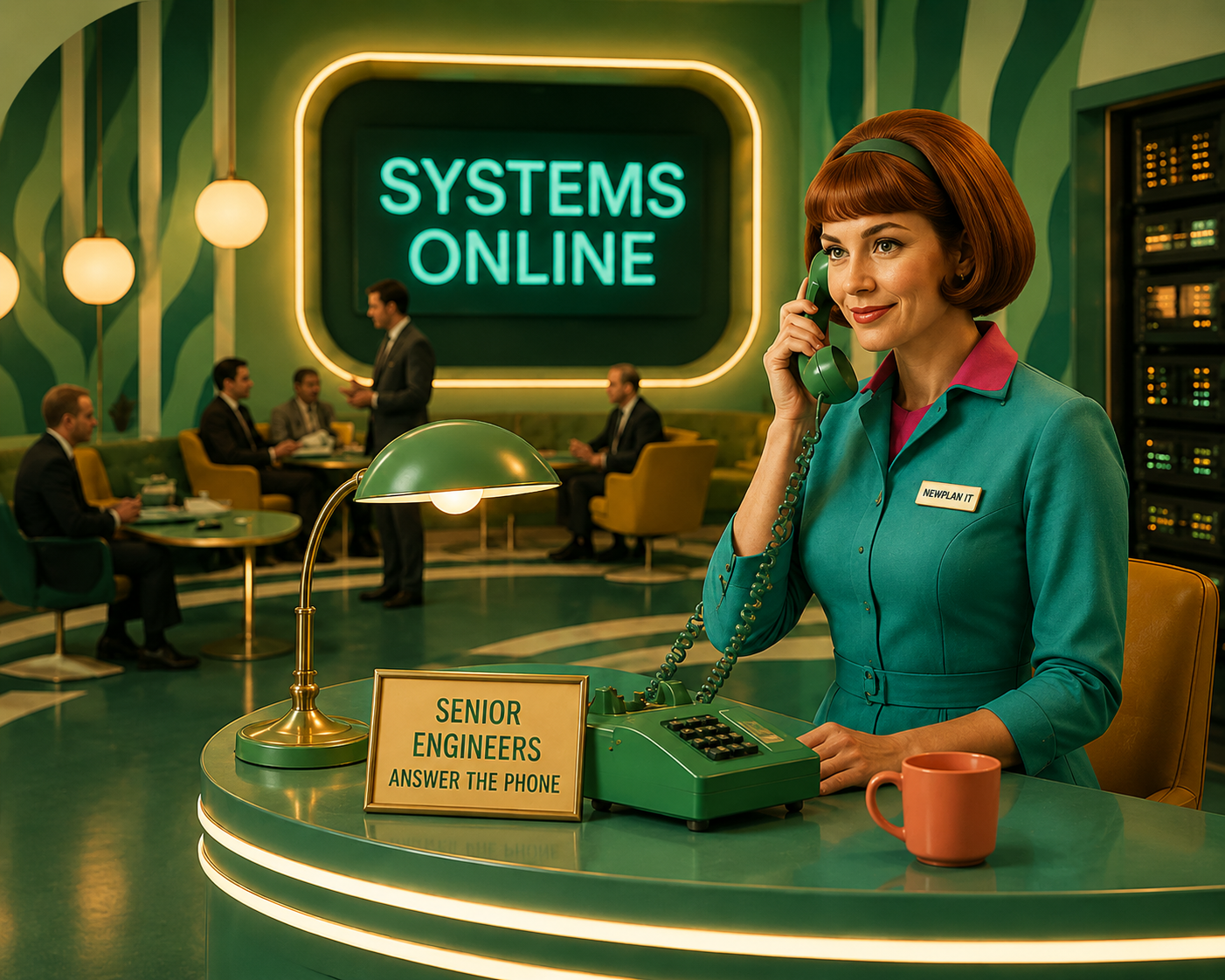 Newplan IT &mdash; retro IT professional at control panel