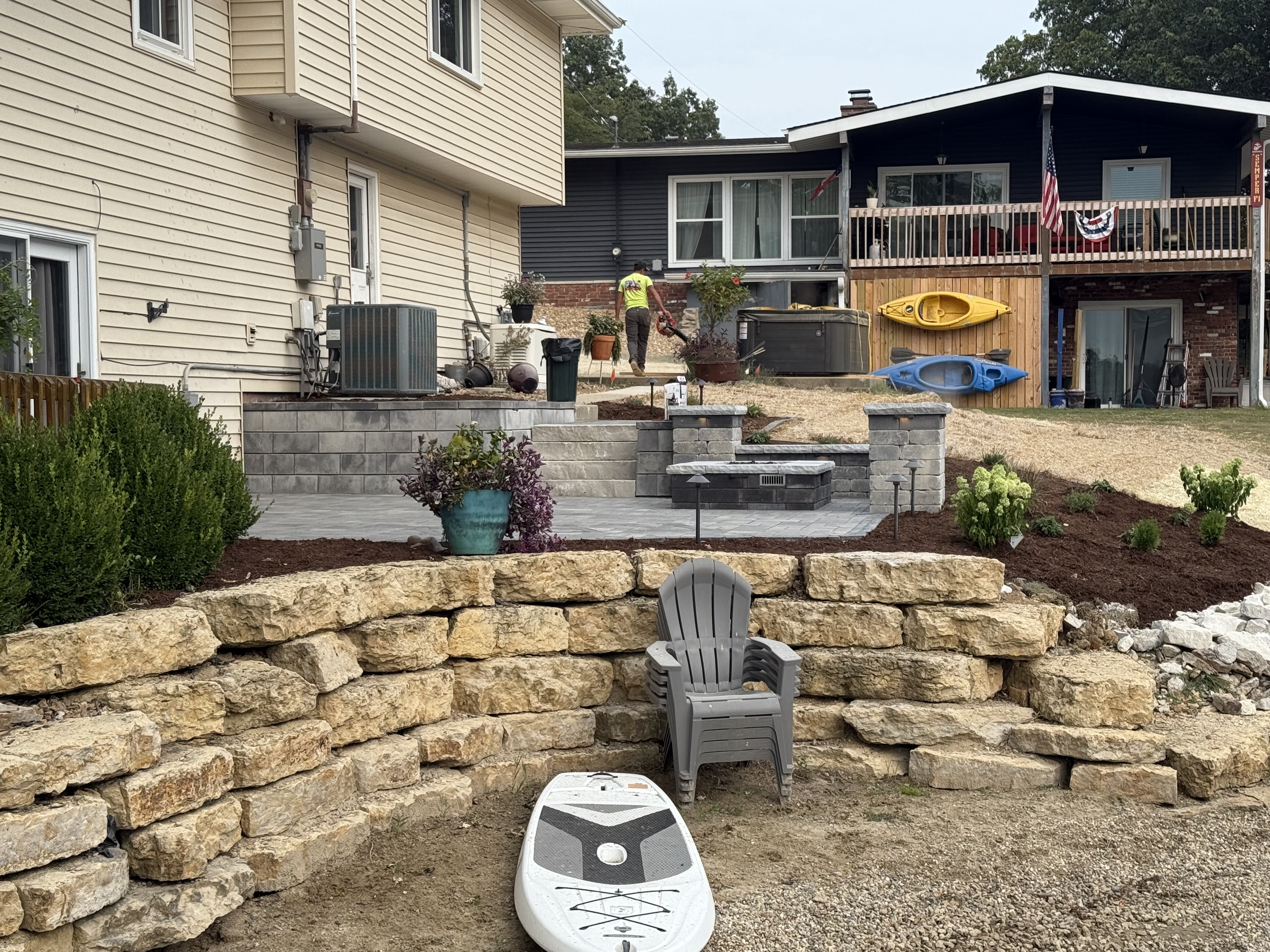 After site preparation and grading