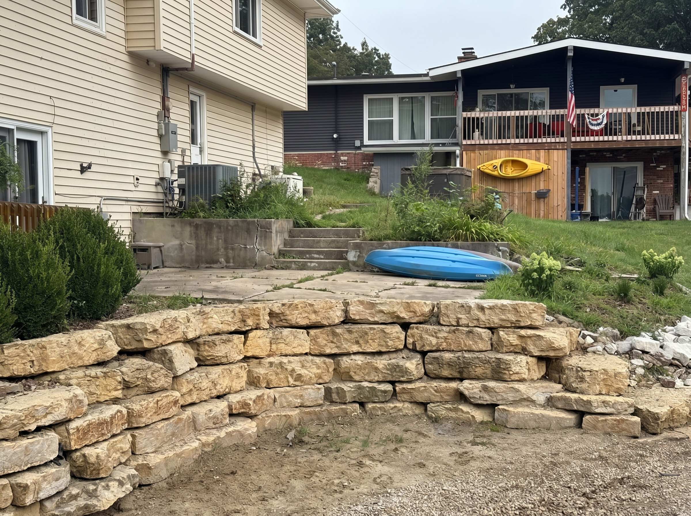 Before fence row clearing and land prep