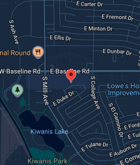 Map showing 209 E Baseline Rd Ste E208, Tempe