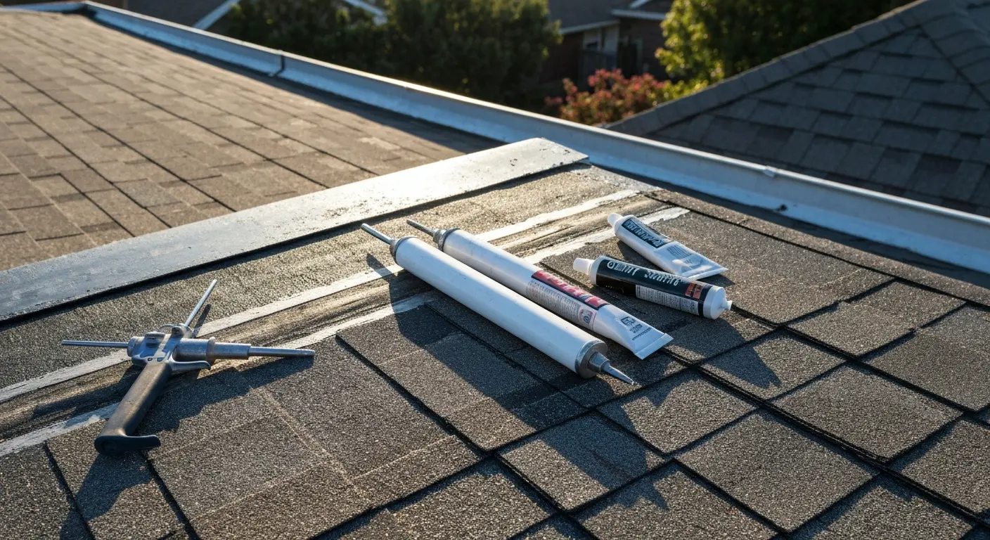 Roof leak repair work