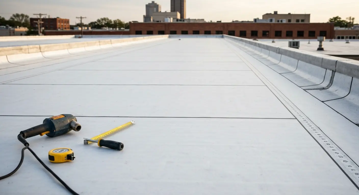 Flat roof commercial project