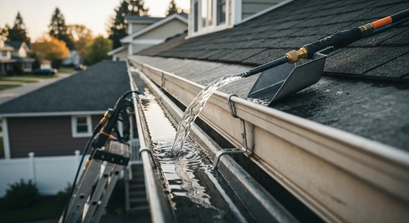 Gutter cleaning and maintenance