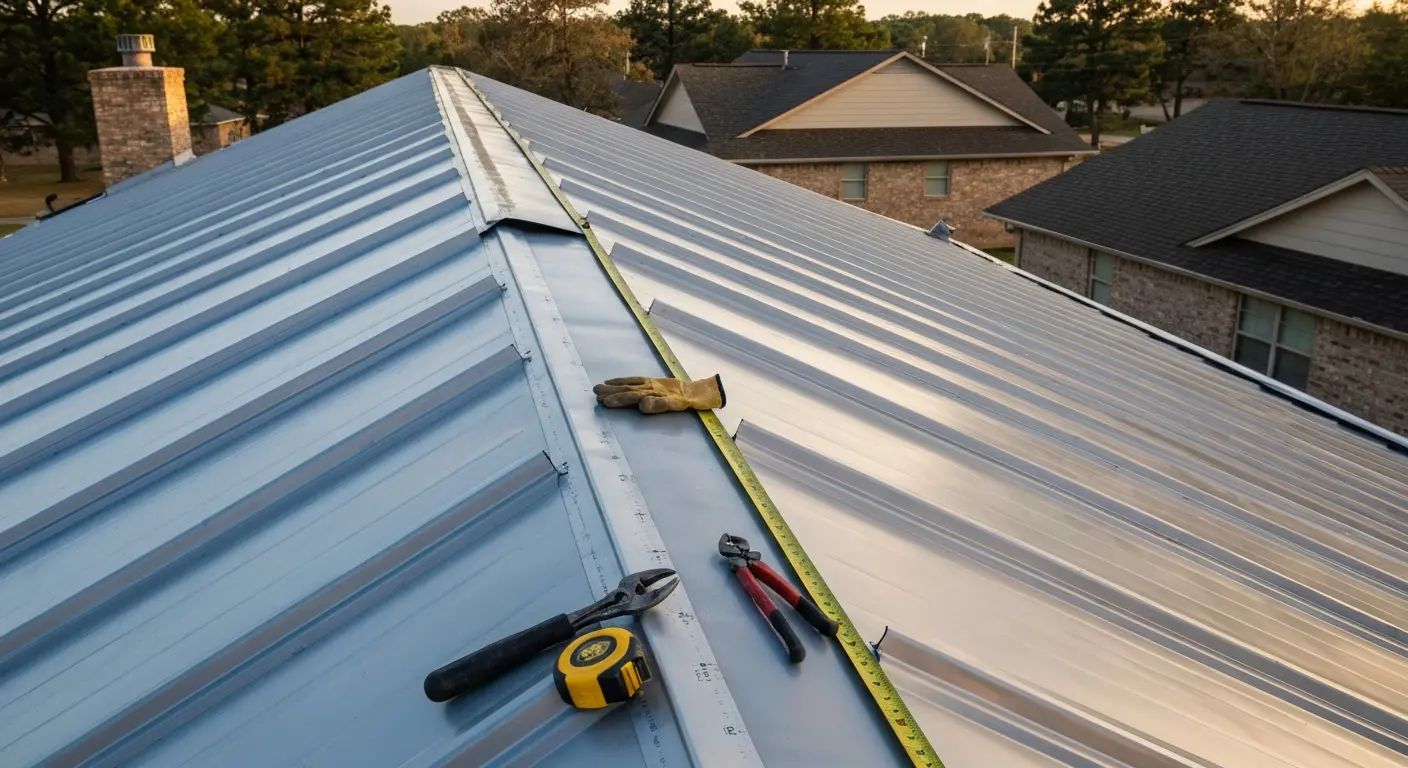 Metal roof installation