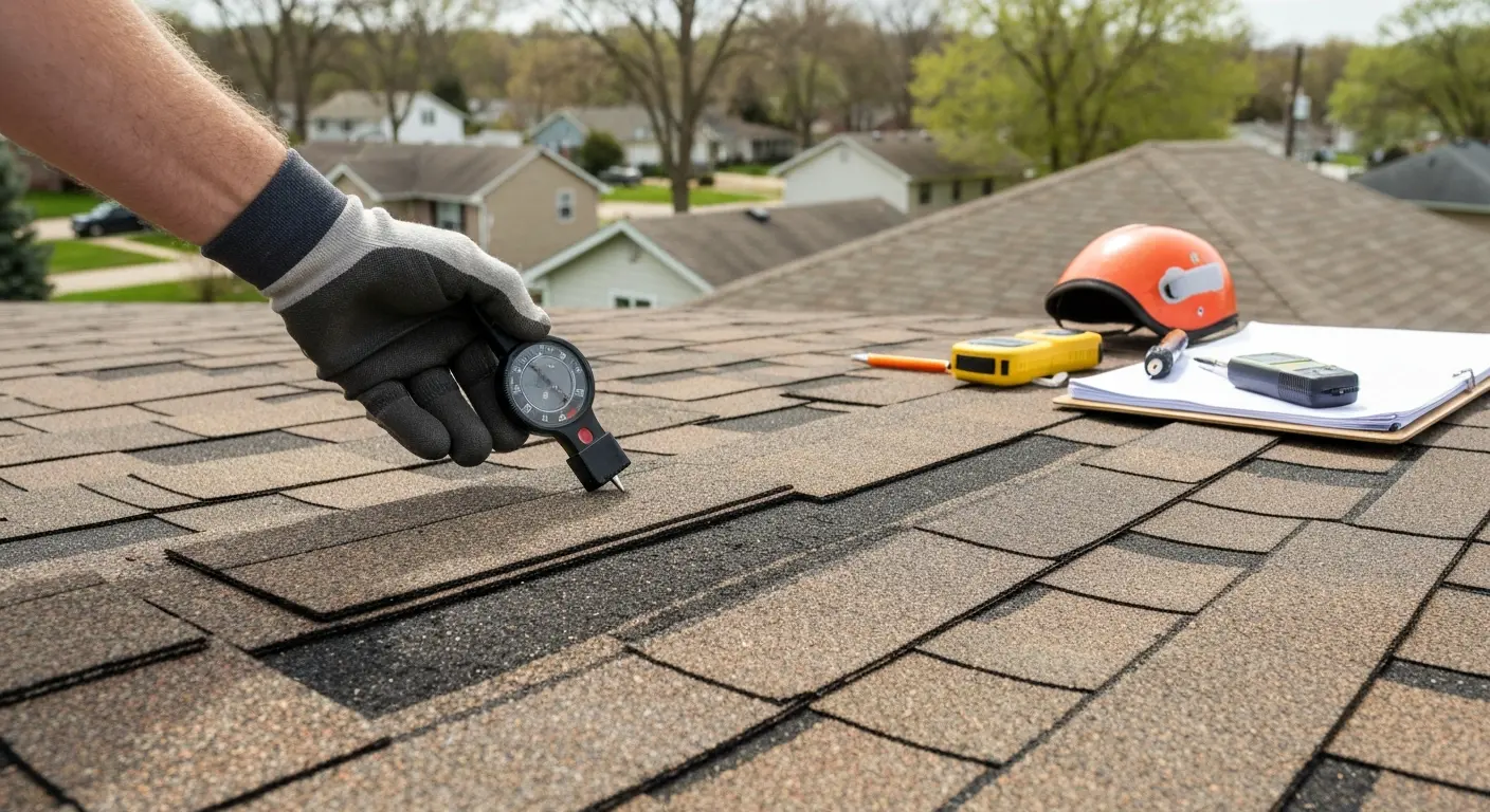 Hail damage roof inspection