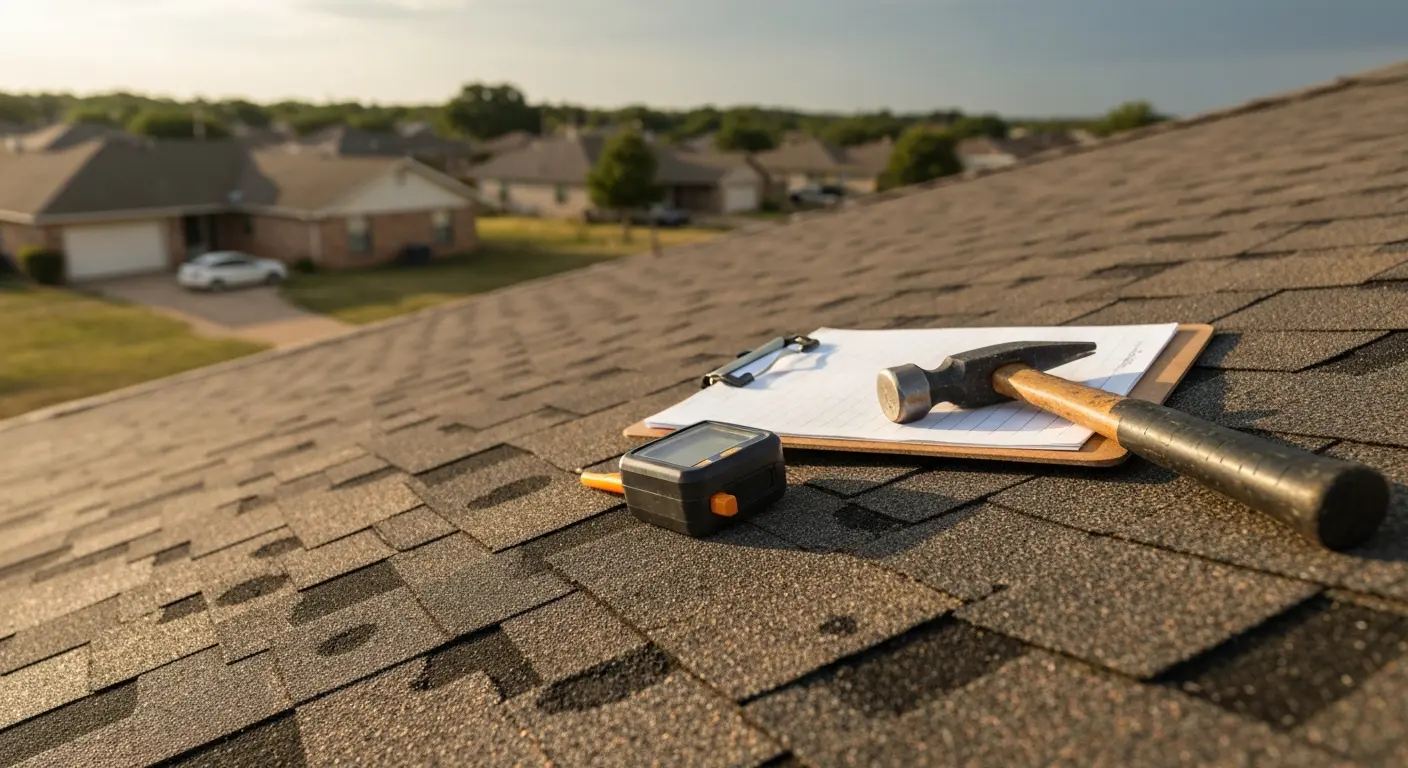 Storm damage roof inspection in Oklahoma City