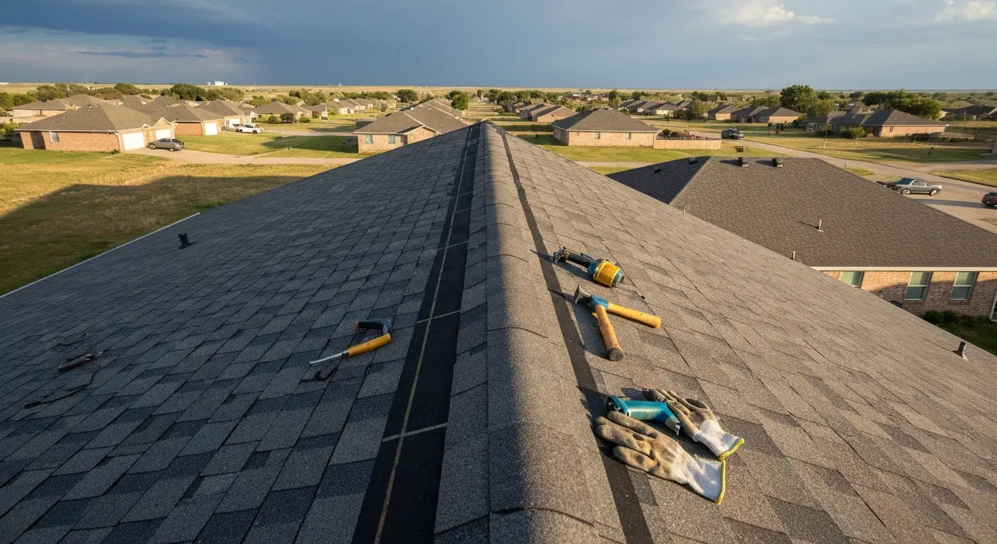Storm damage roof repair