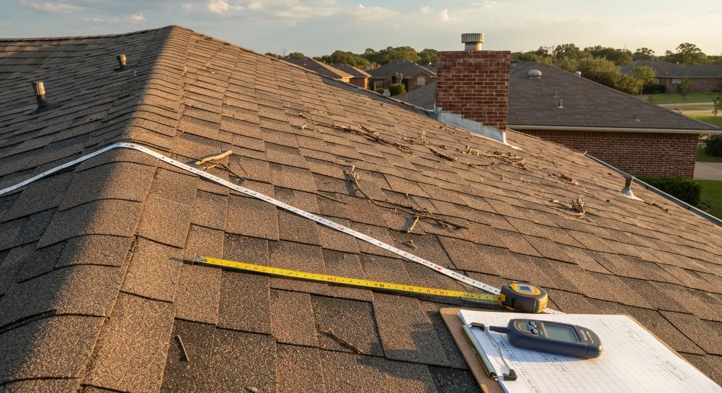 Storm damage roof inspection