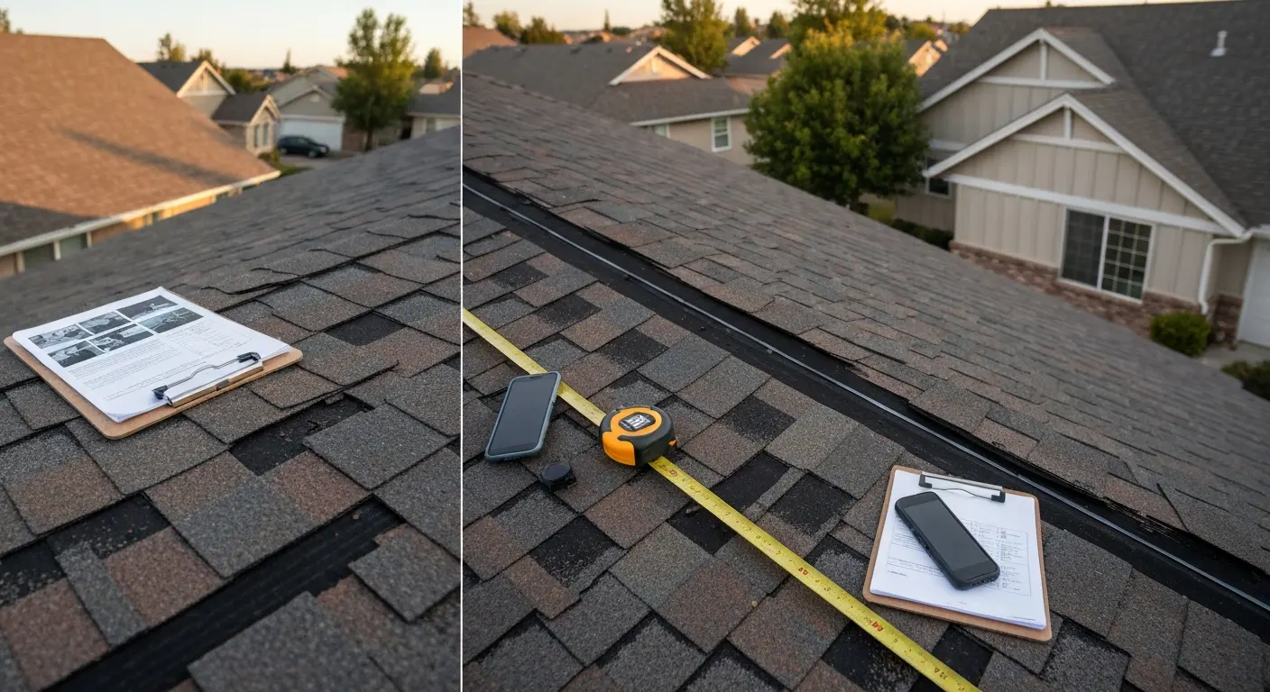 Storm damage roof assessment