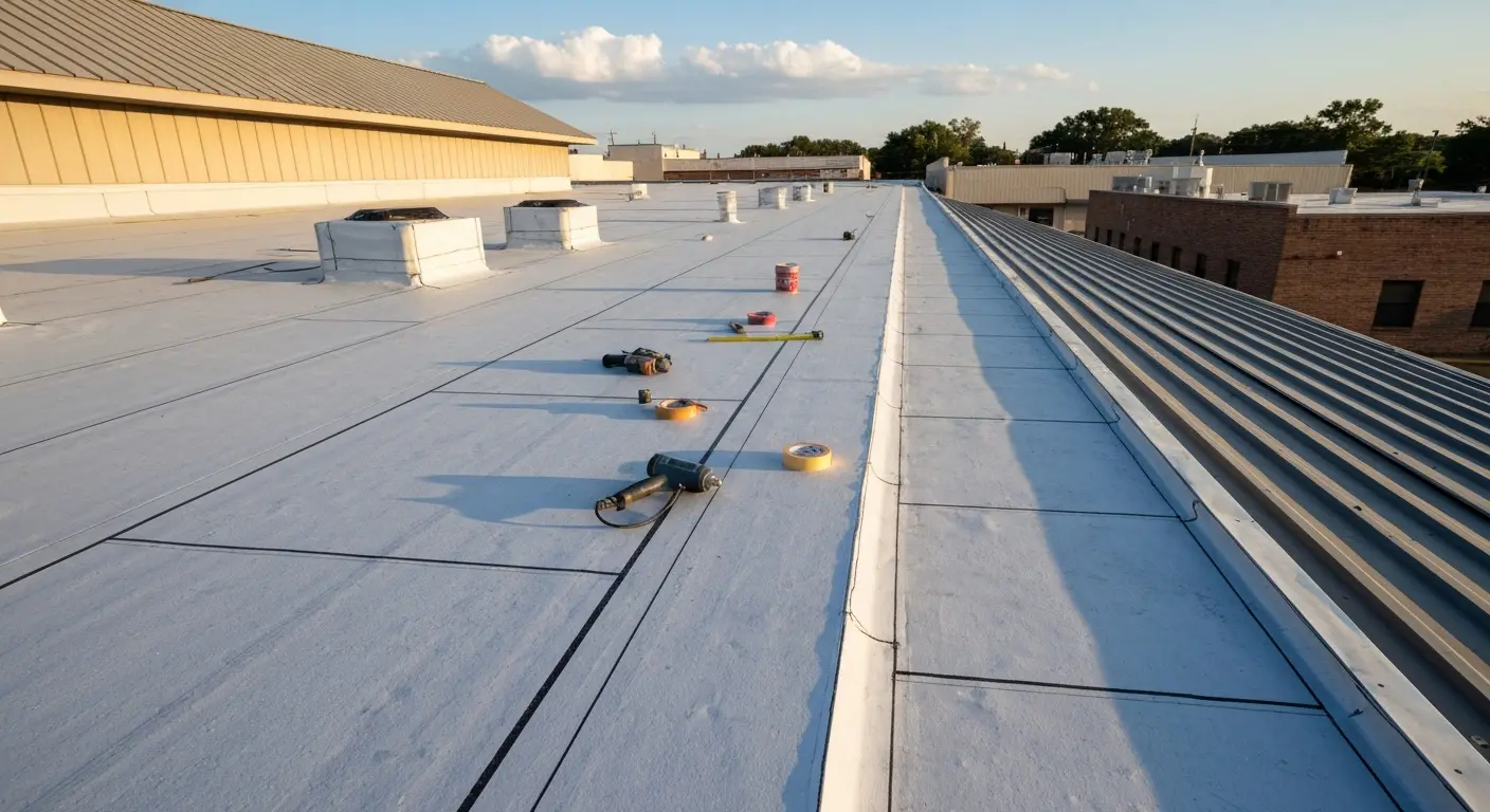 Commercial flat roof repair