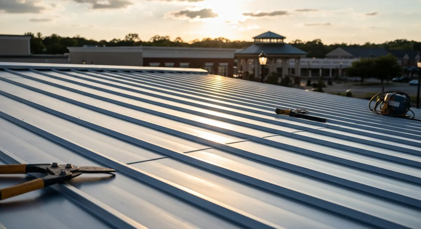 Metal roof installation