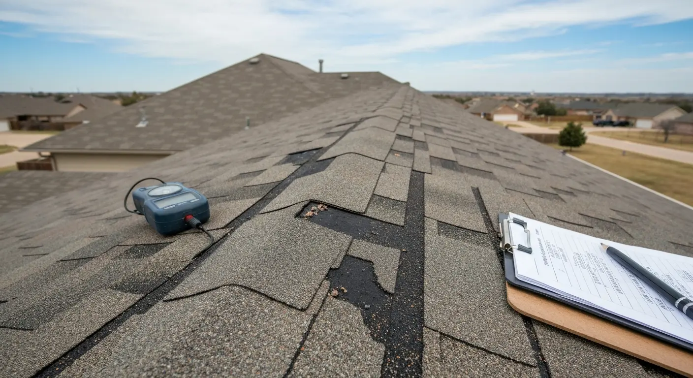 Hail damage roof inspection