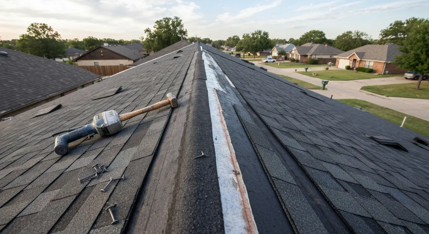 Asphalt shingle roof repair
