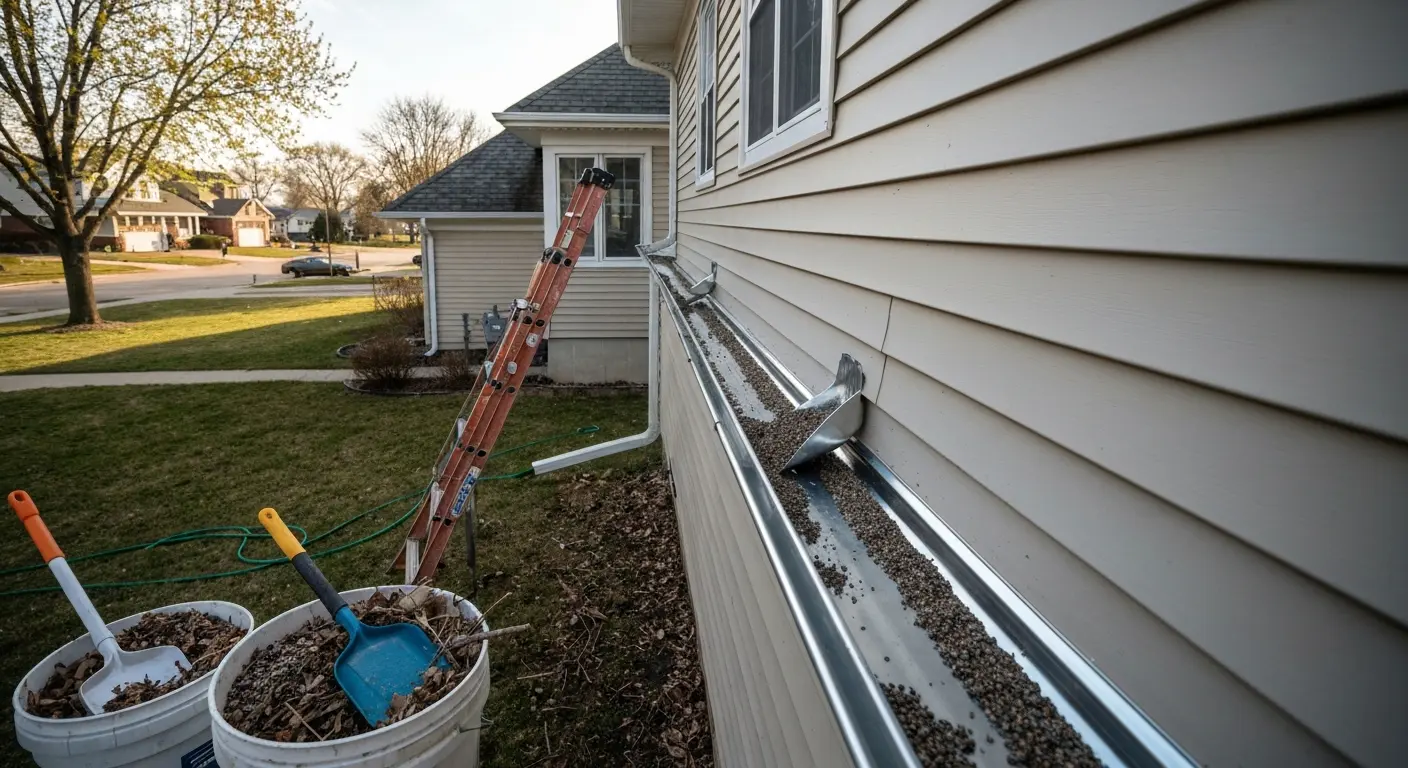 Gutter cleaning and repair service