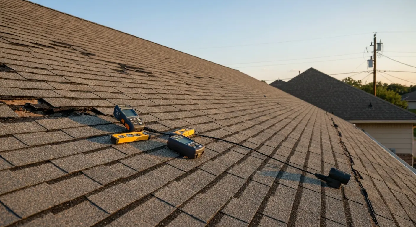 Storm damage roof inspection