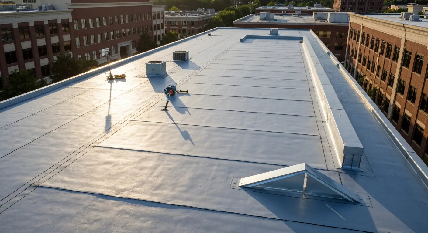 Commercial flat roof repair and installation