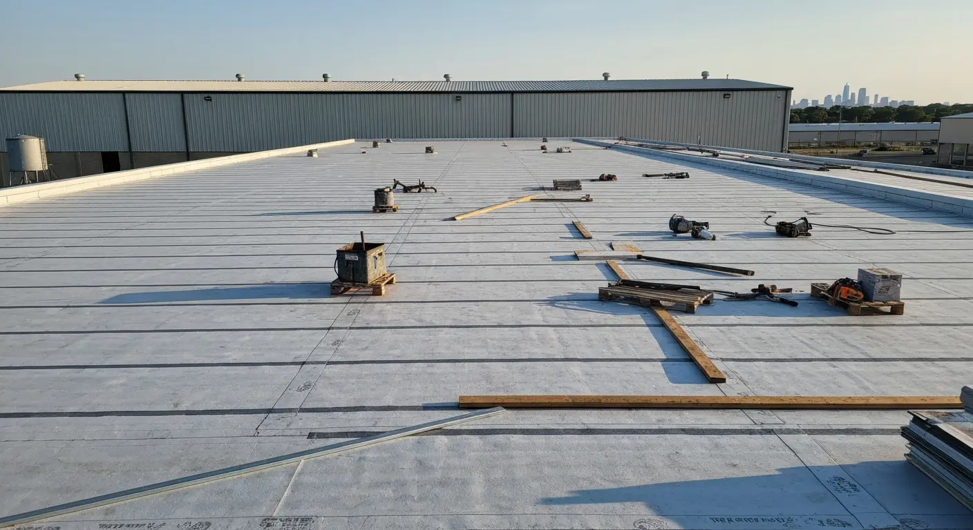 Commercial flat roof