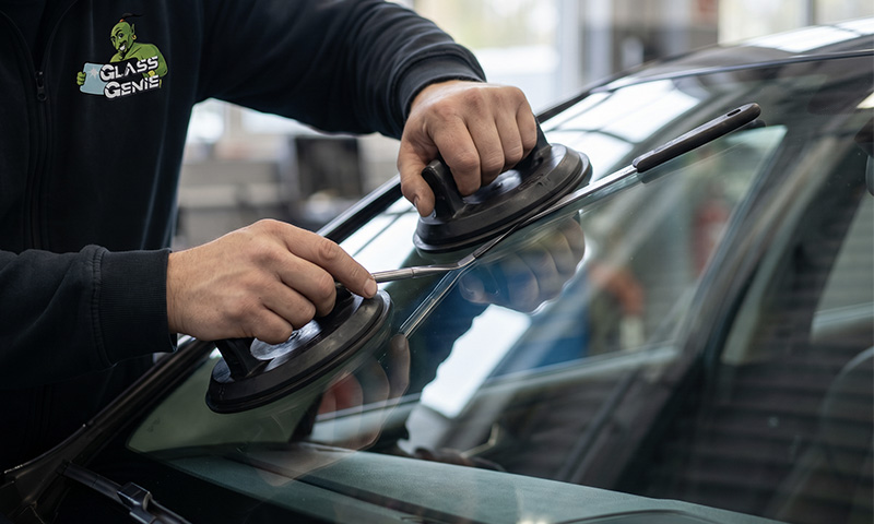 Glass Genie mobile technician arriving at customer location in DFW