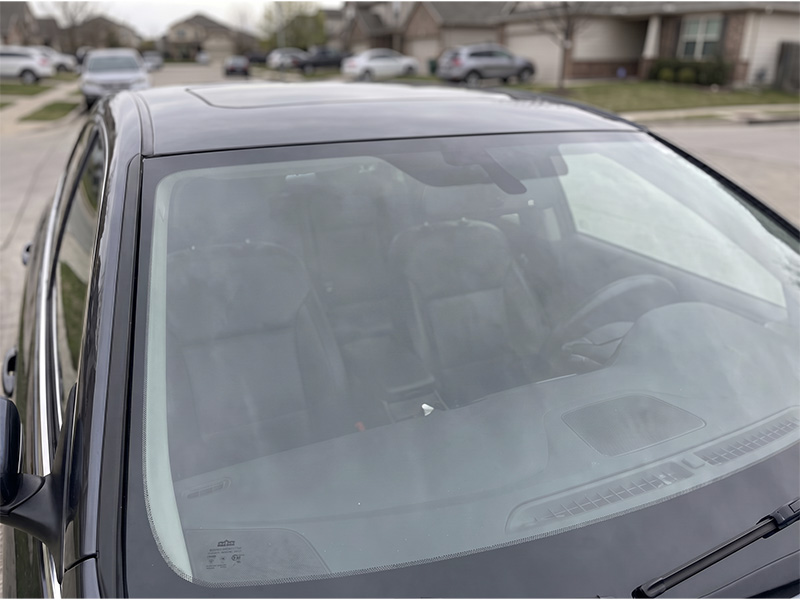 Clean windshield after replacement — Glass Genie DFW job