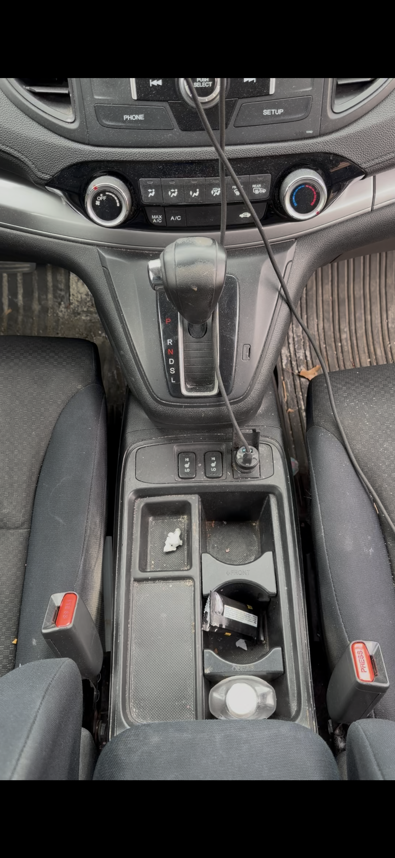 Vehicle floor before detailing