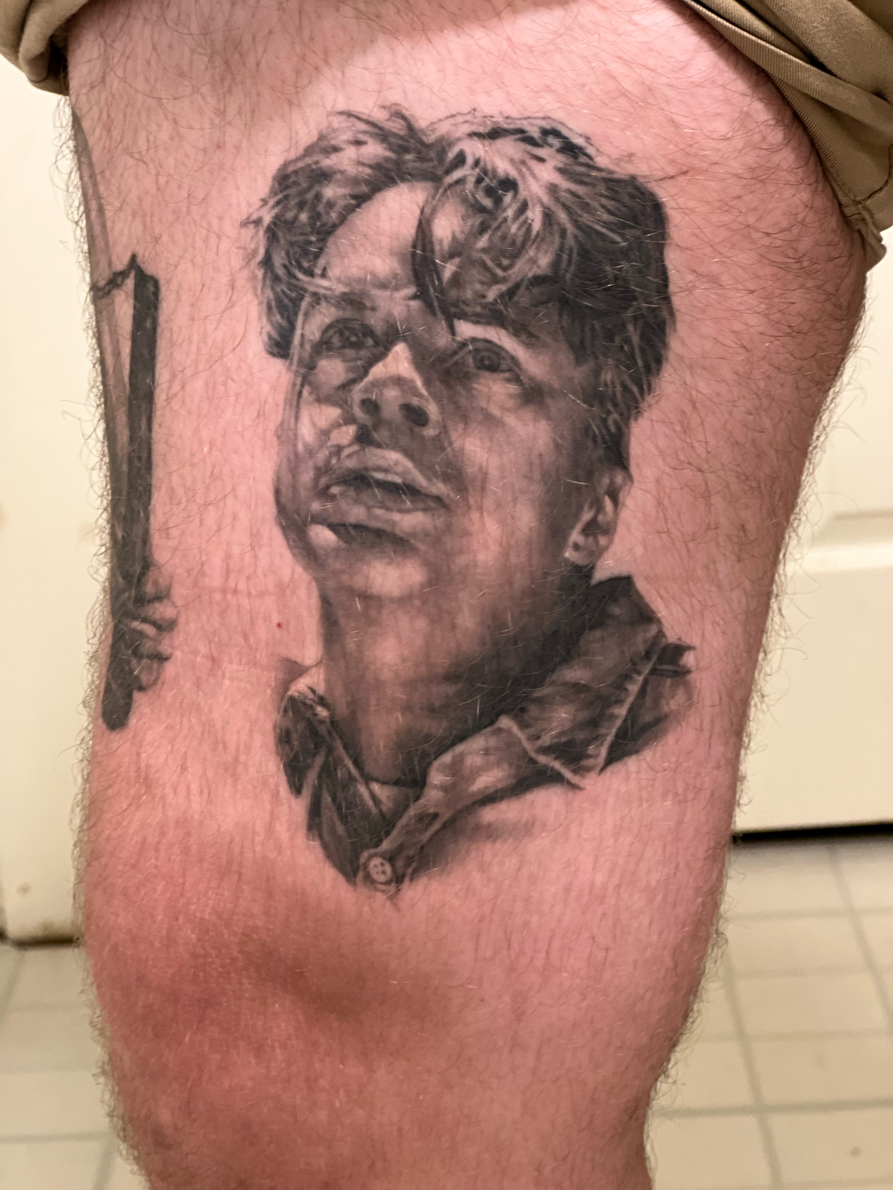 Andy Dufresne · Healed portrait tattoo by Eric Bess