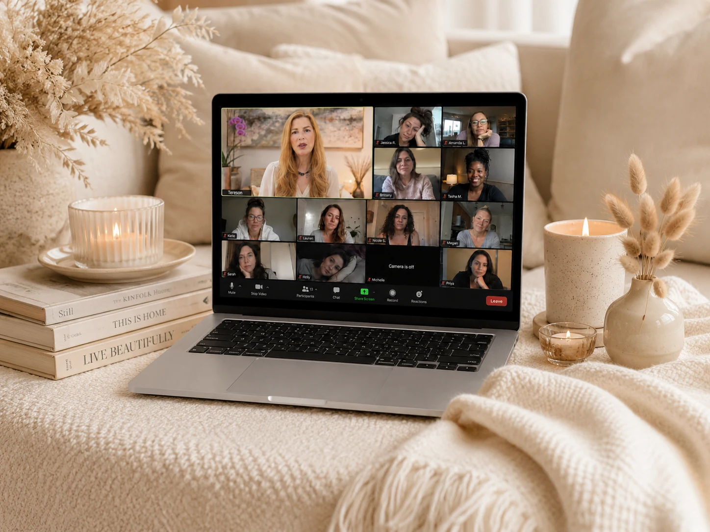 A live Zoom call with Tereson and members of the workbook support community
