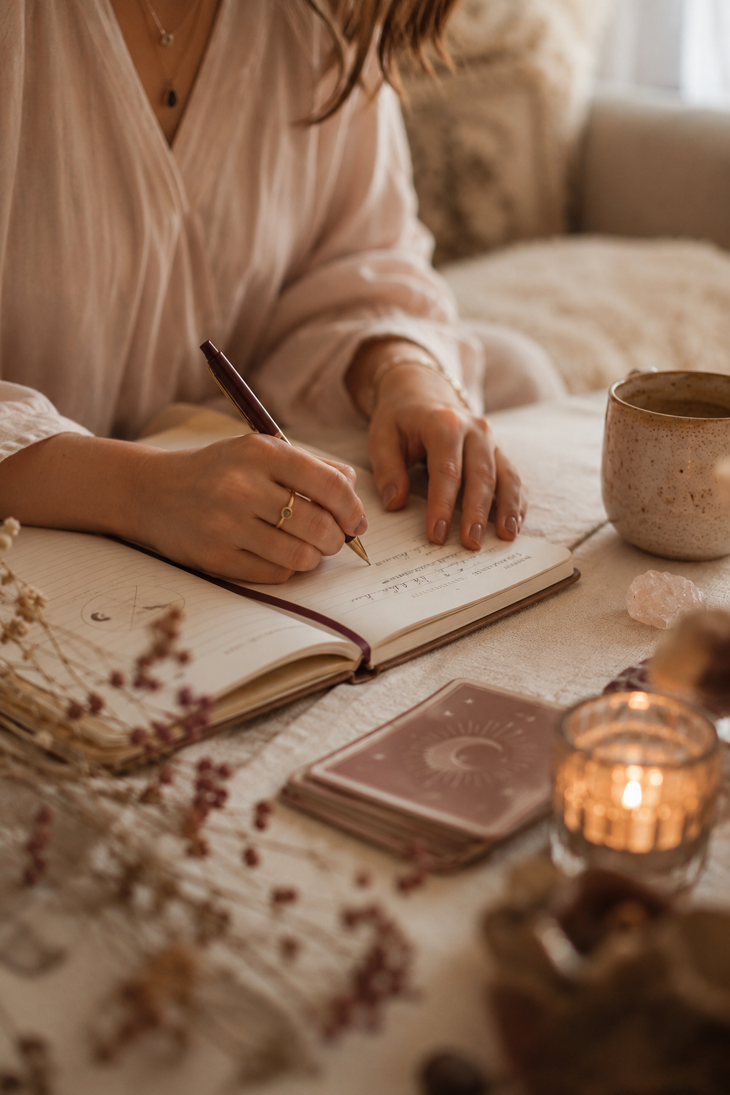 Journaling by candlelight