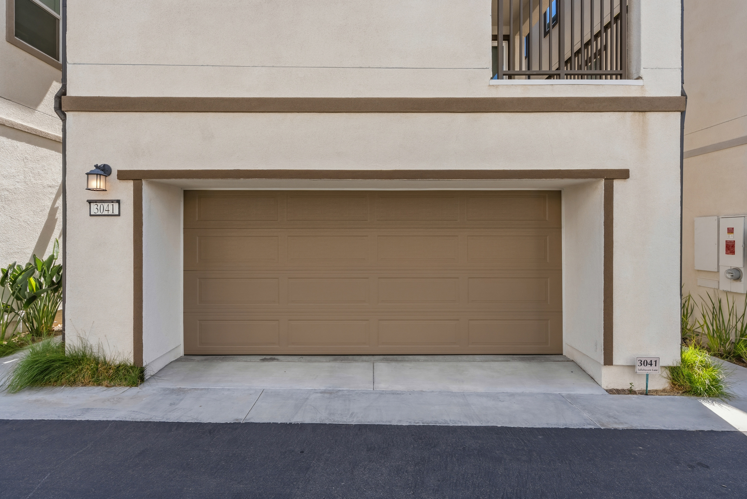 Attached two-car garage