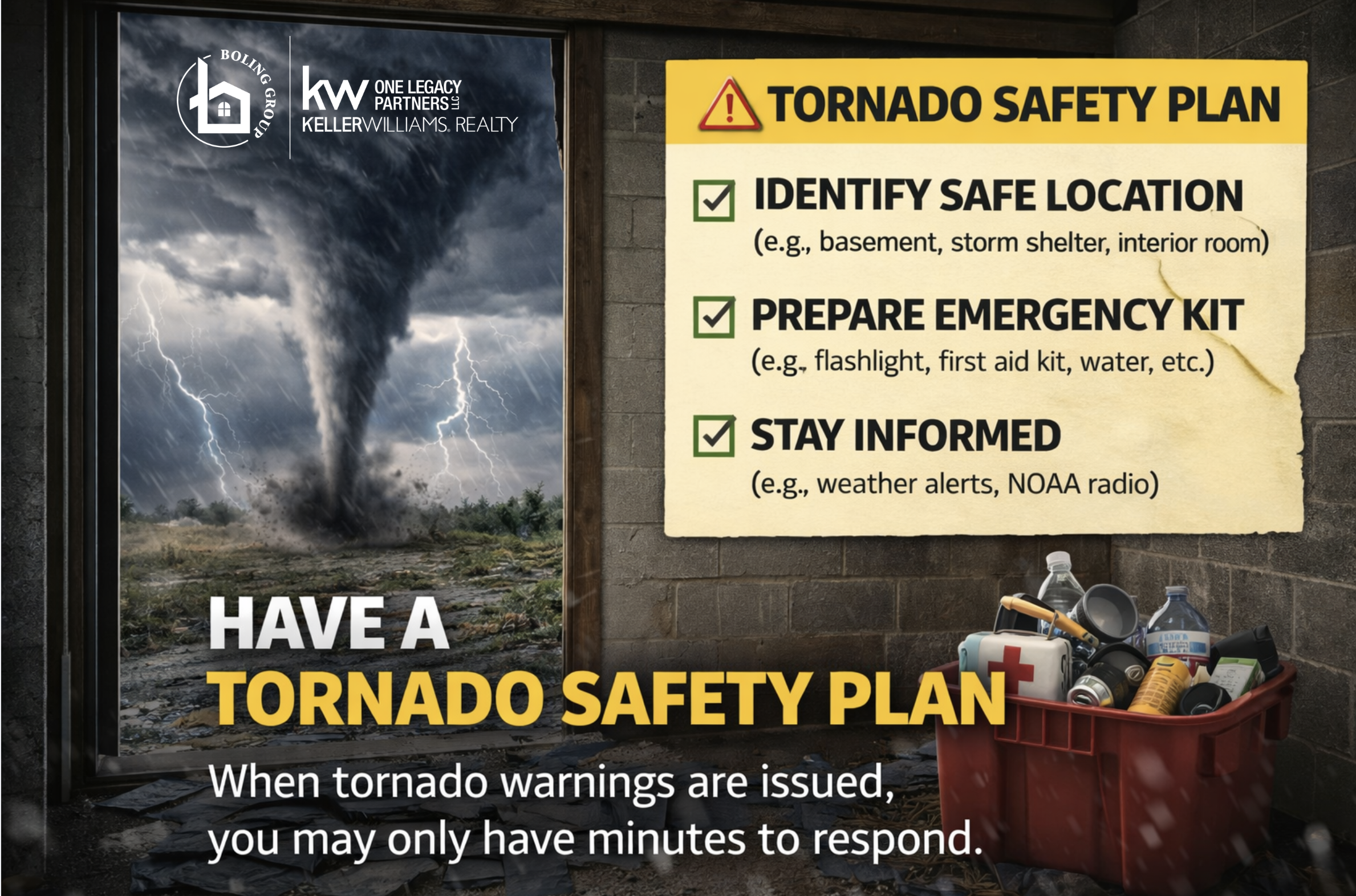 Prepare for storm | Tornado Safety