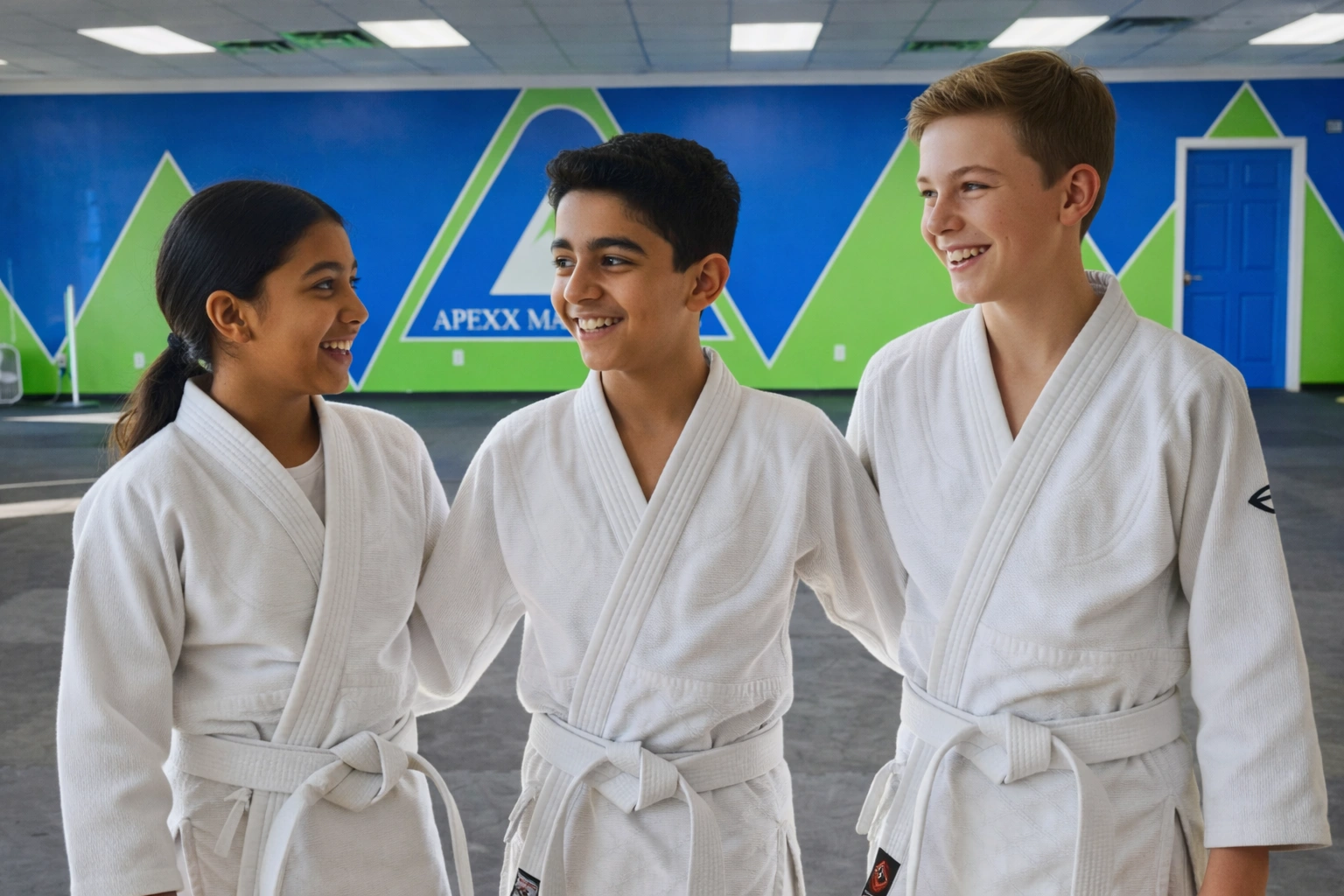 teens practicing martial arts