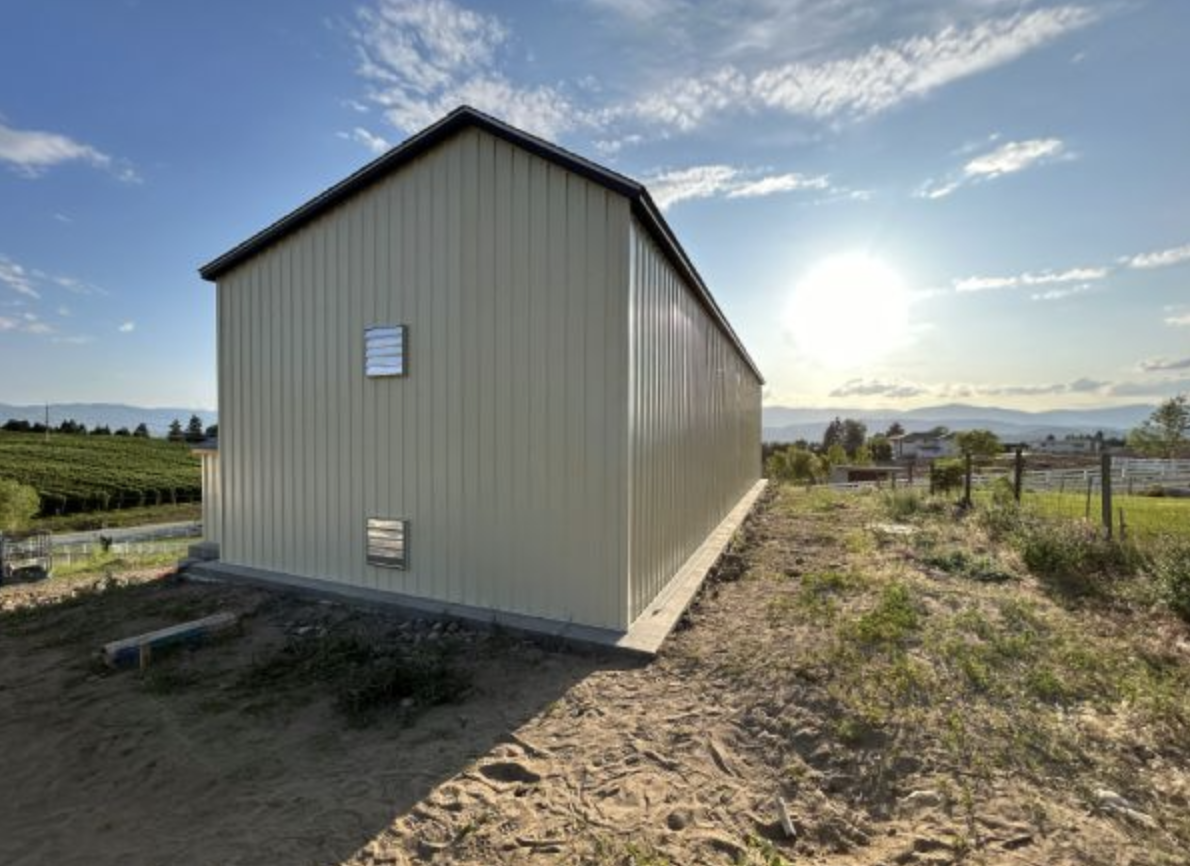 Commercial Greenhouse Project after siding installation