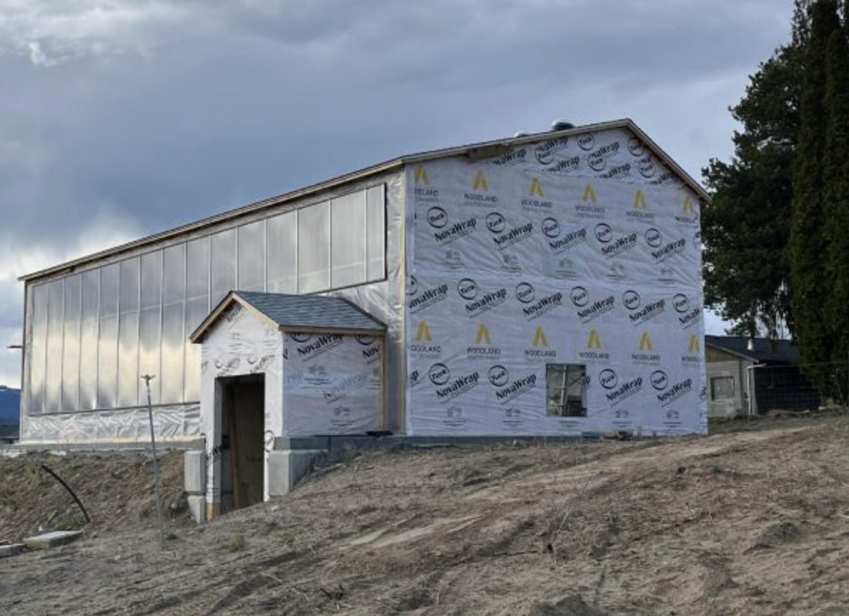 Commercial Greenhouse Project before siding installation