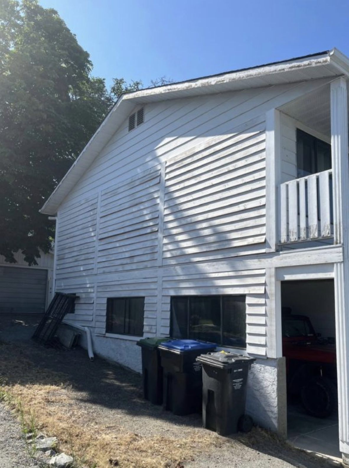 West Kelowna Residential Wood Siding Upgrade before siding installation