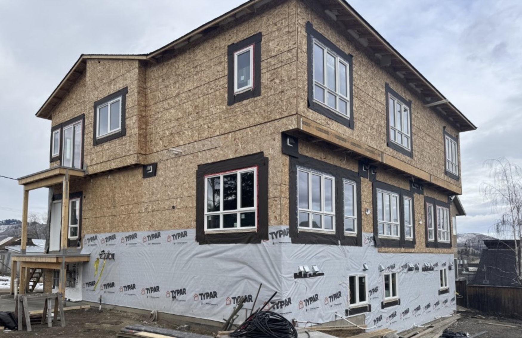 Vernon 6-Plex Exterior Transformation before siding installation