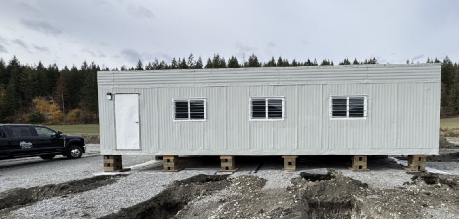 Enderby Commercial Retail Overhaul before siding installation