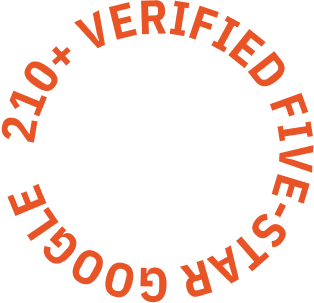 210+ verified five-star Google reviews