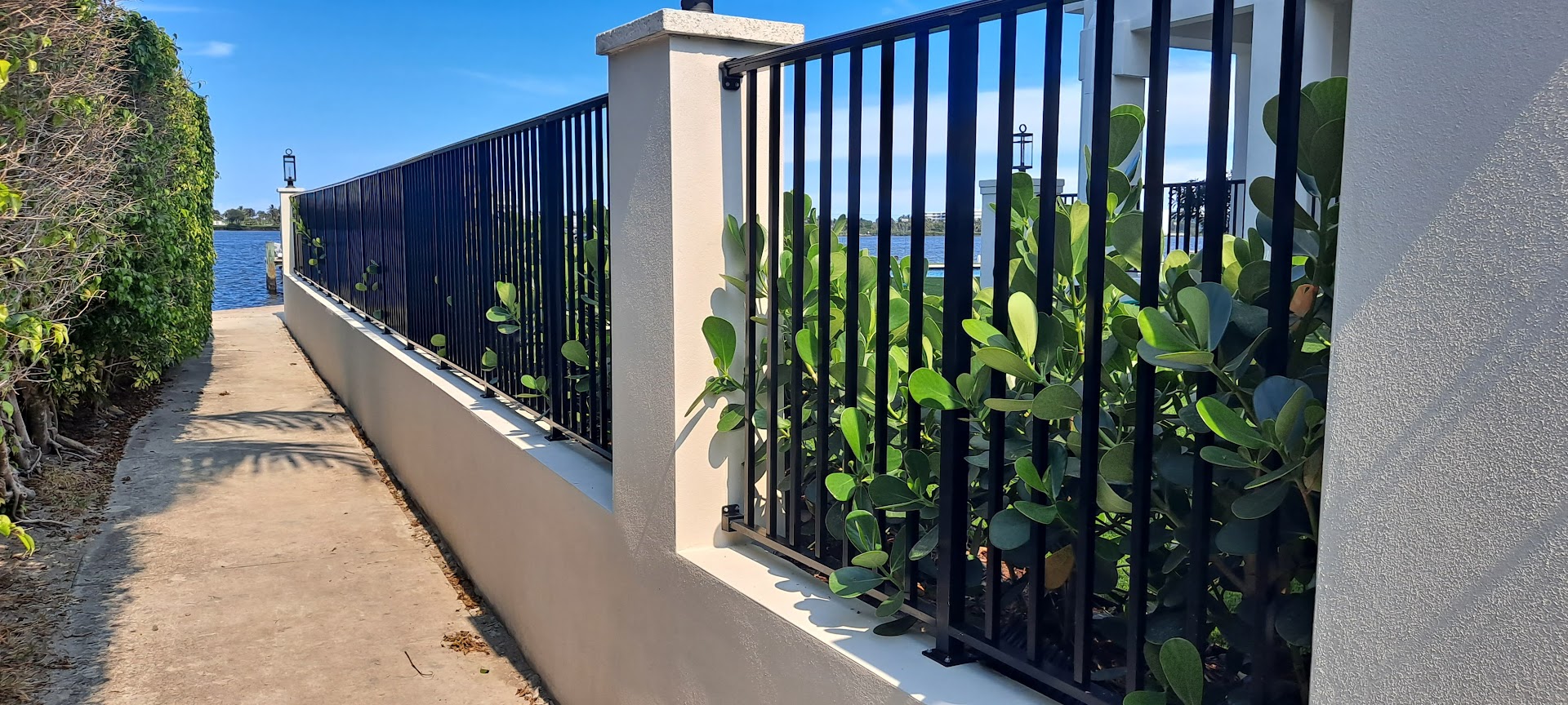 Aluminum fencing installed on a residential property