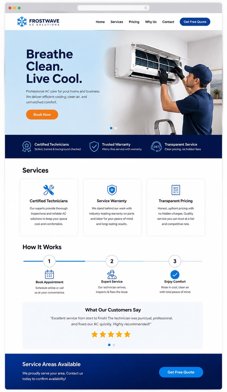 Example of a premium website design Abedal can deliver