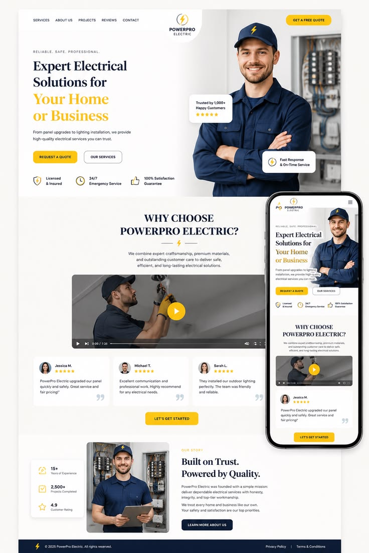 Example of a premium website design Abedal can deliver