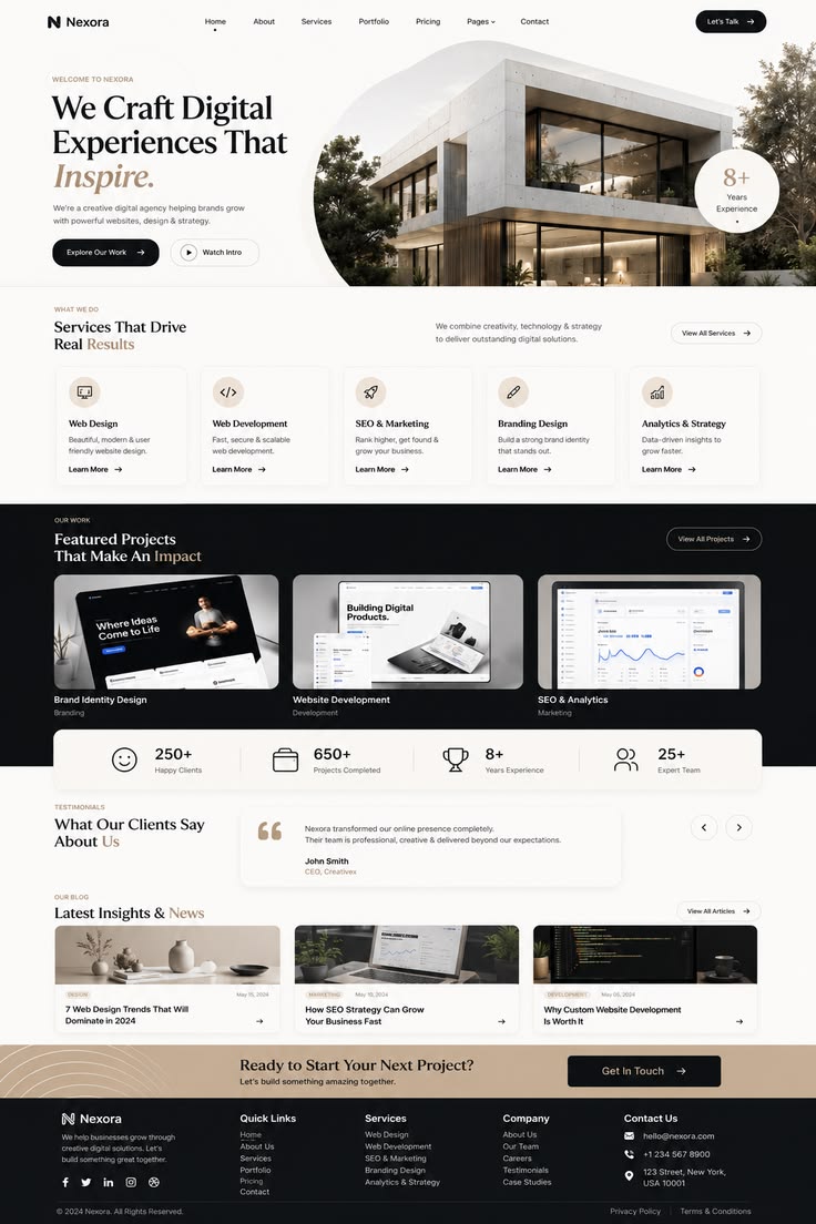 Example of a premium website design Abedal can deliver