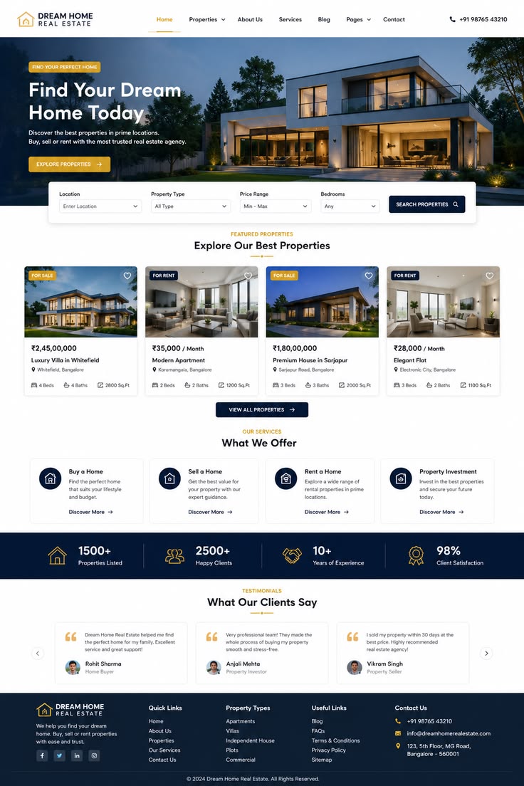 Example of a premium website design Abedal can deliver