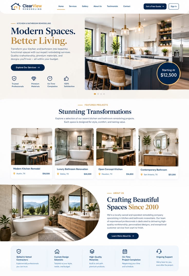 Example of a premium website design Abedal can deliver