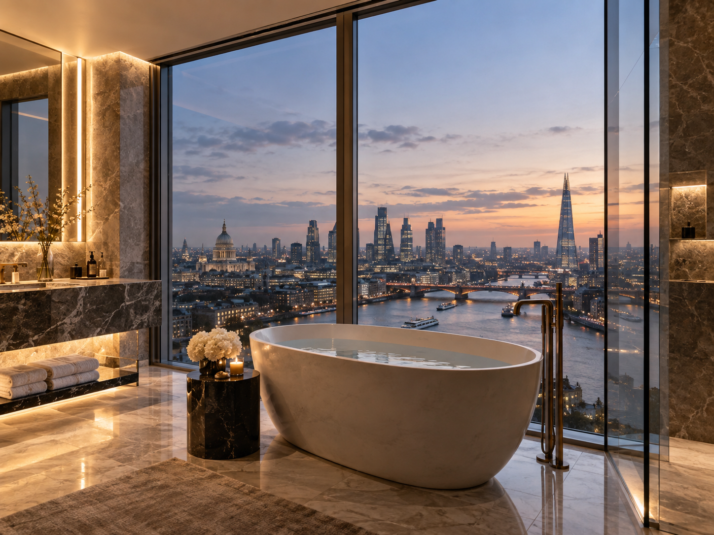 Prime London skyline and River Thames