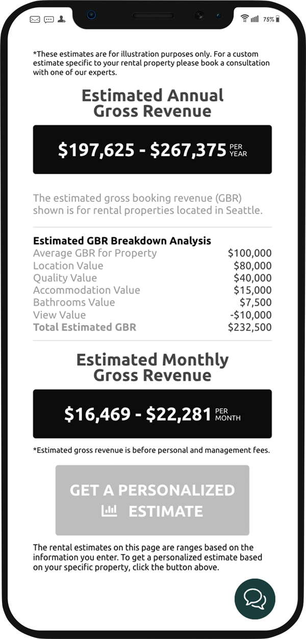 Sophari income calculator on mobile