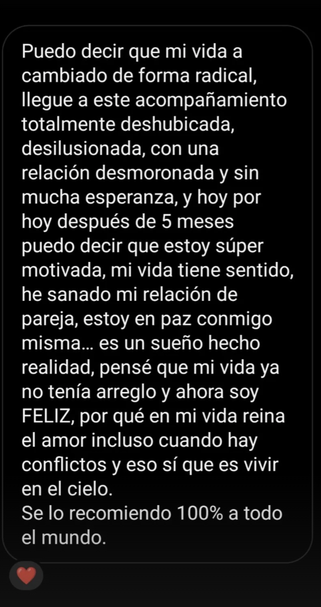 Testimonio real de clienta