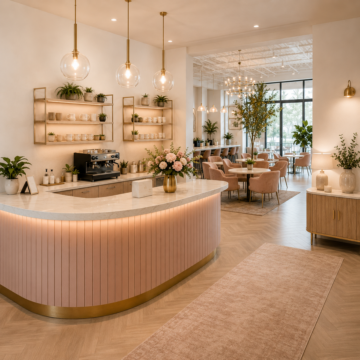 Concept rendering of Café & Welcome at Ladies of the Lou Studio