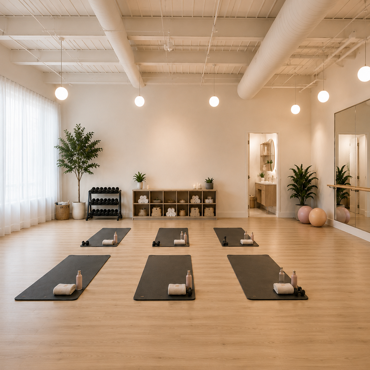 Concept rendering of The Wellness Studio at Ladies of the Lou Studio