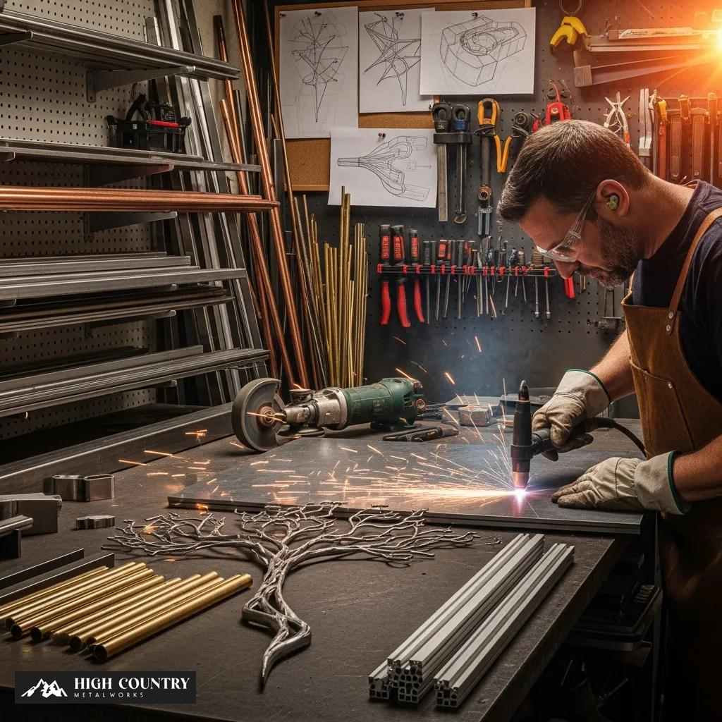 Skilled Metal Fabricator Demonstrating Expert Craftsmanship In A Workshop