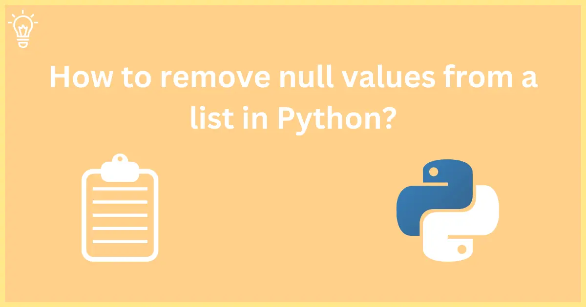How to remove null values from a list in Python?